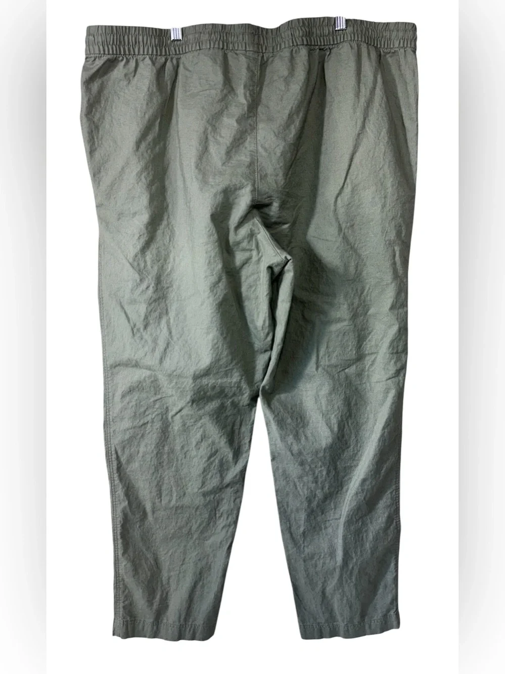 H&M Linen Blend Drawstring Pull On Jogger Pants Sage Green | Women’s XXL